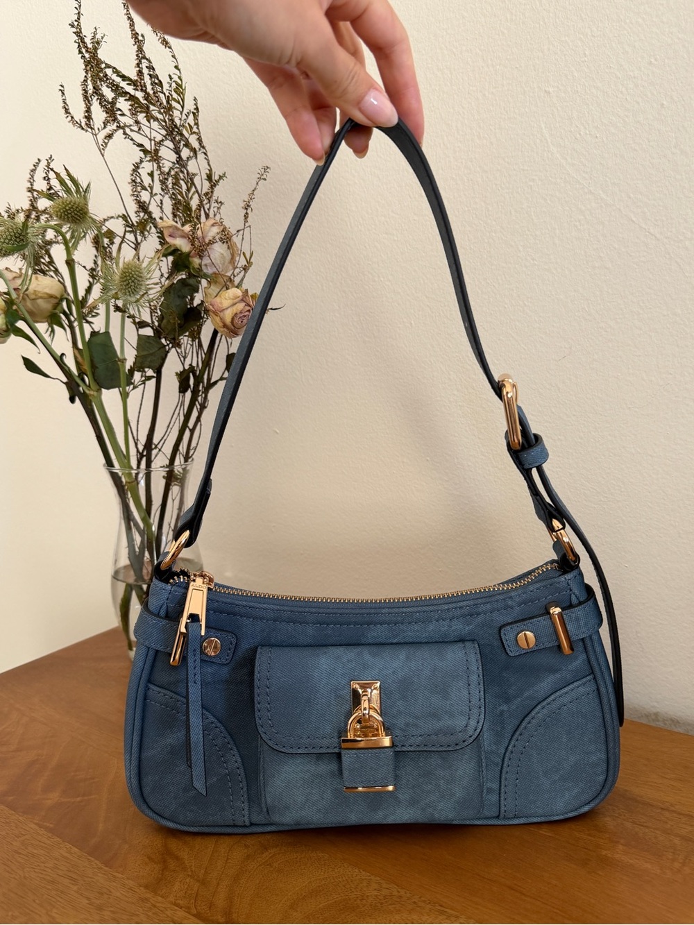 Aldo blue shoulder bag
